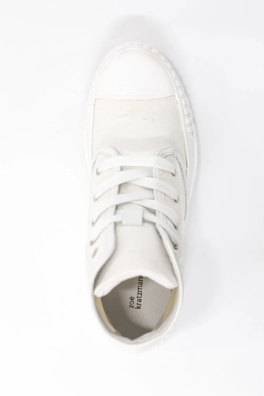 zoe kratzmann Exempt Sneaker-White Canvas|Women Sneakers