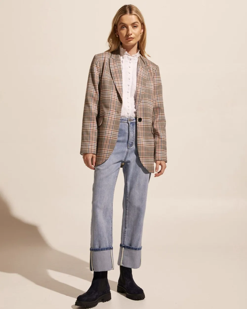 zoe kratzmann Index Jacket-Musk Check|Women Jackets