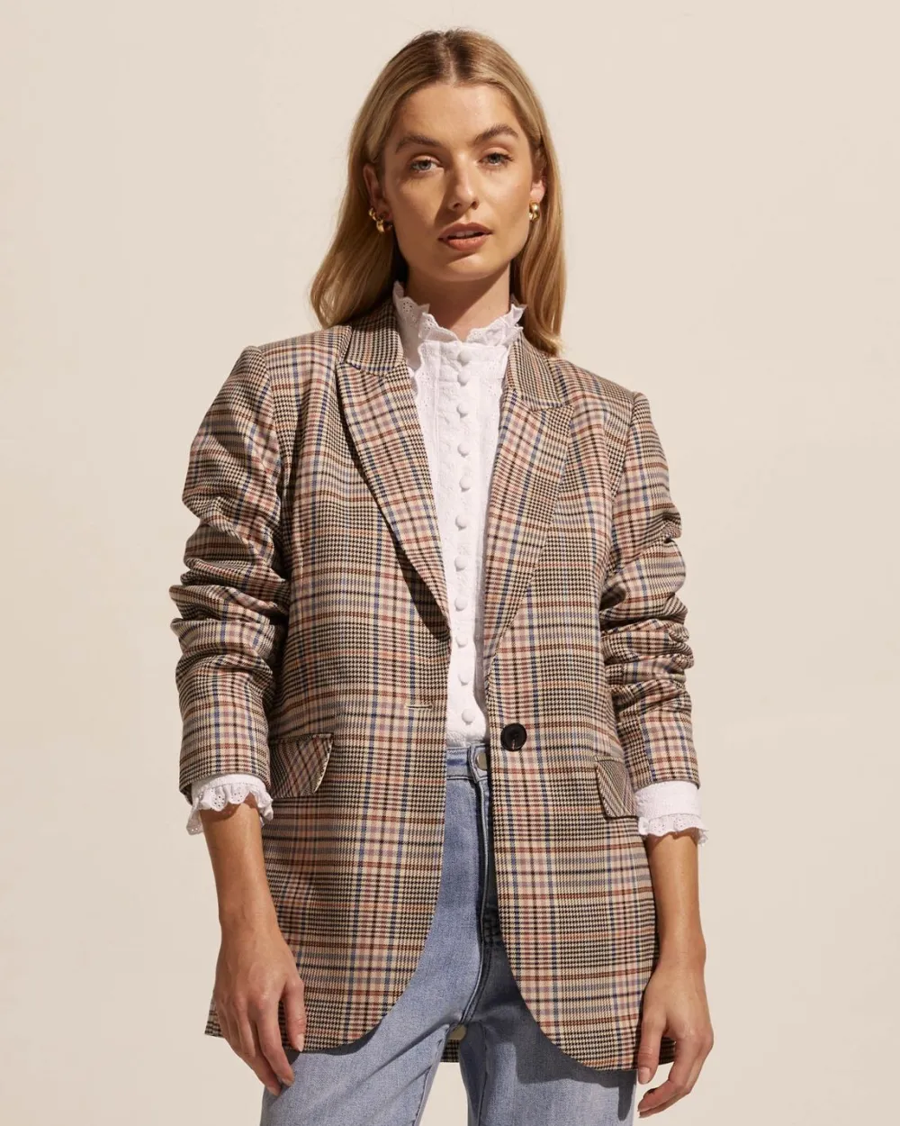 zoe kratzmann Index Jacket-Musk Check|Women Jackets