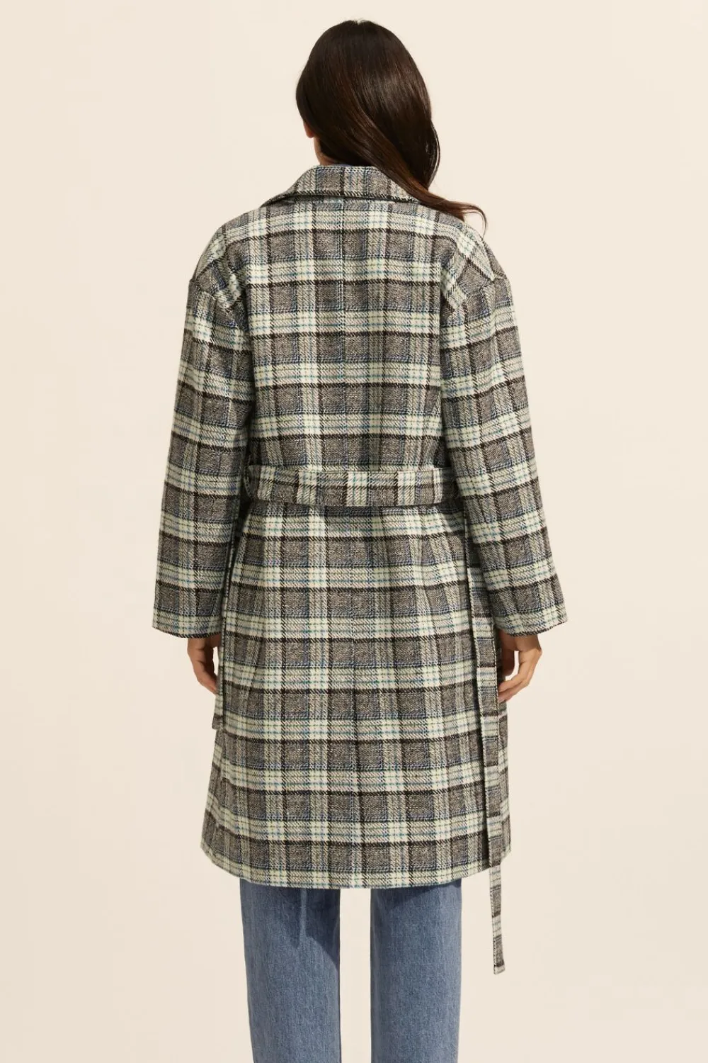 zoe kratzmann Pillar Coat-Green Check|Women Coats