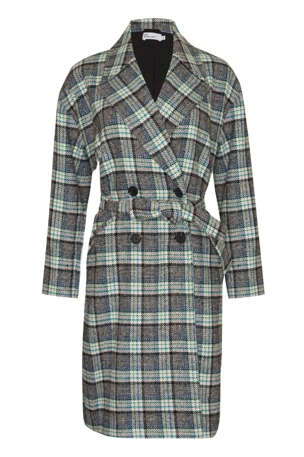 zoe kratzmann Pillar Coat-Green Check|Women Coats