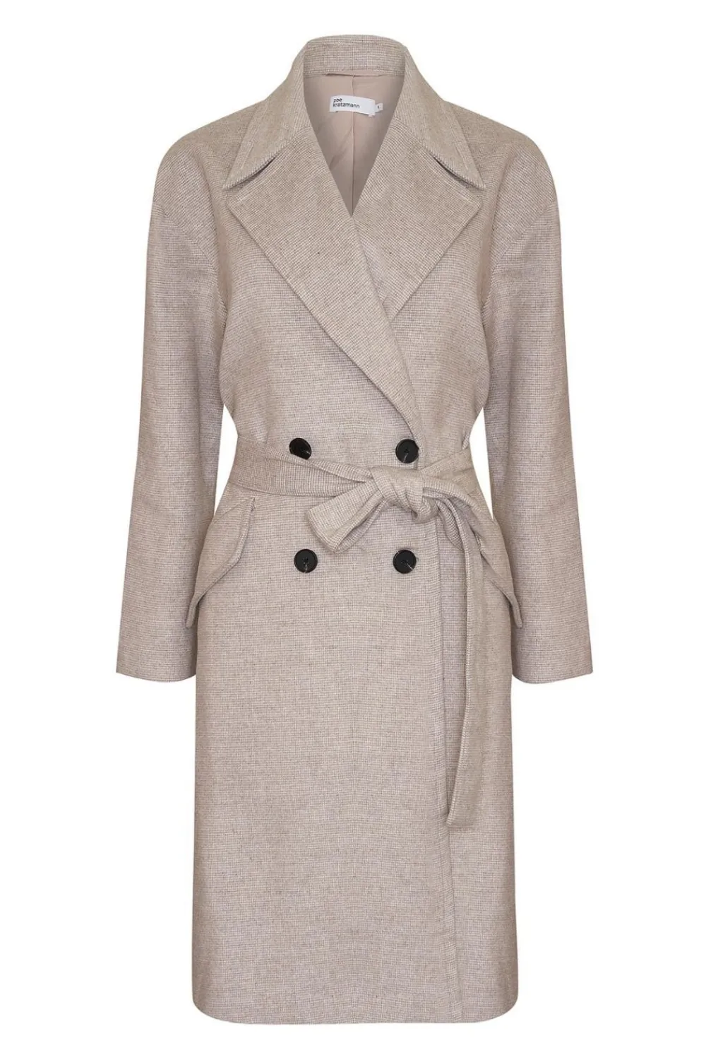 zoe kratzmann Pillar Coat-Stone Mini Check|Women Coats
