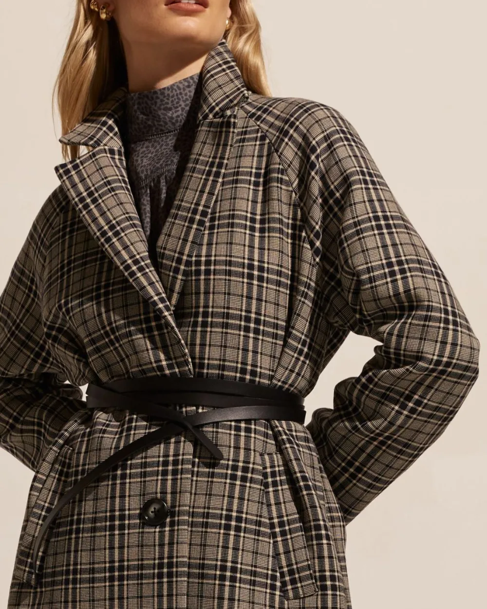 zoe kratzmann Transit Coat-Black Check|Women Coats